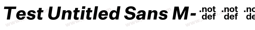 Test Untitled Sans M字体转换